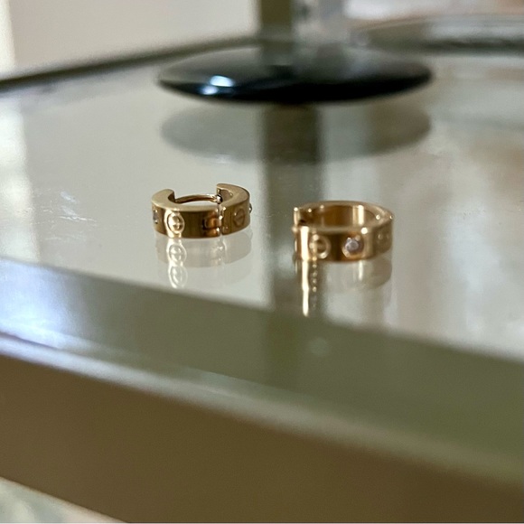 Inspired Love Earrings Mini Hoops - Picture 5 of 6